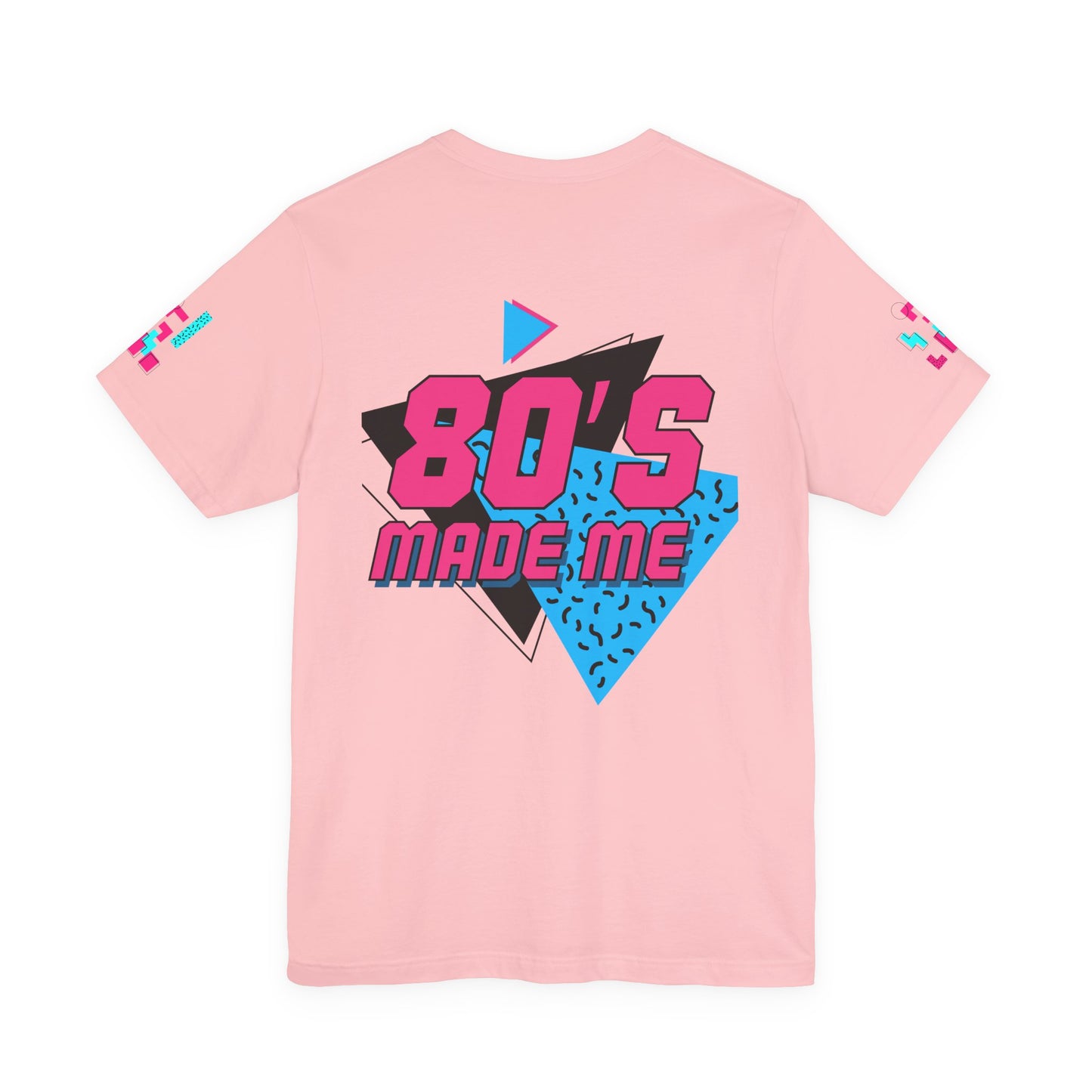 Retro 80s Vibes Unisex Tee - Colorful Geometric Design