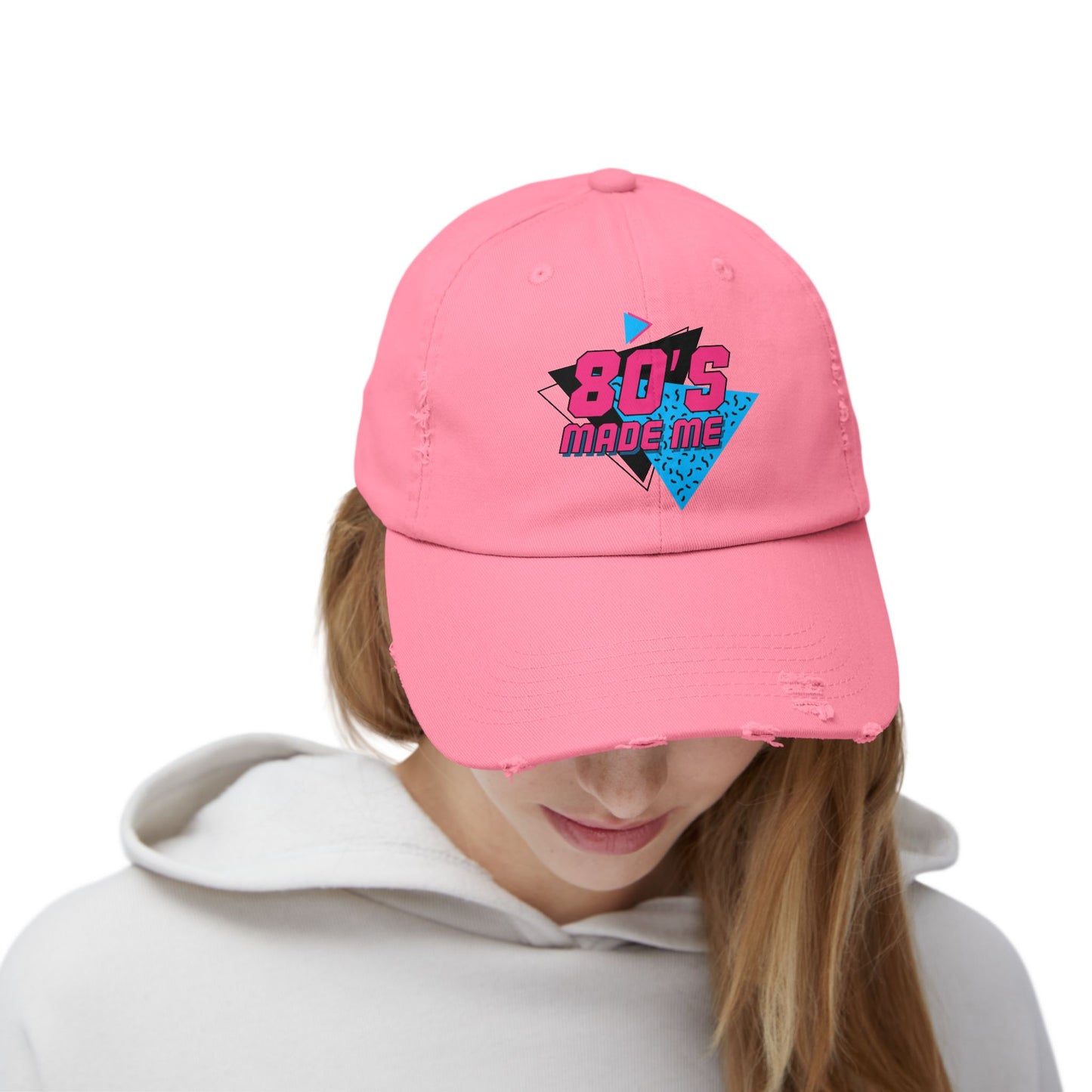 Retro 80's Distressed Cap - Vintage Style Hat for Nostalgic Vibes