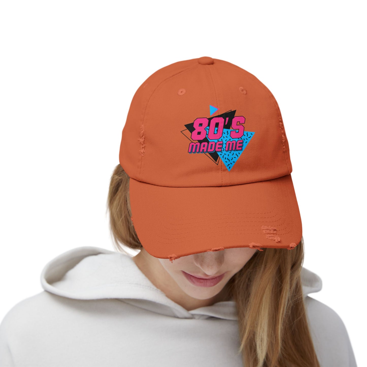 Retro 80's Distressed Cap - Vintage Style Hat for Nostalgic Vibes