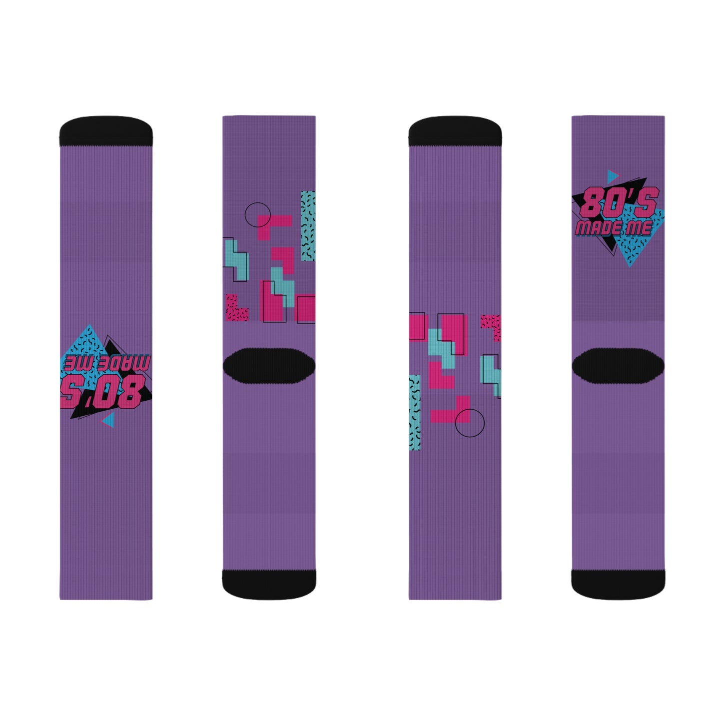 80's Retro Sublimation Socks - Fun and Funky Apparel for Nostalgic Vibes