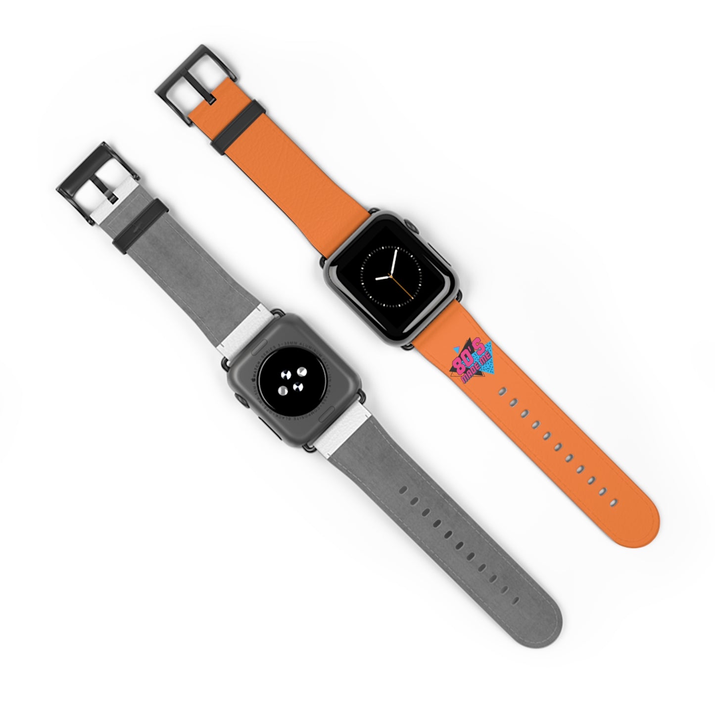 Retro 80s Watch Band - Vibrant Orange Design for Style Enthusiasts