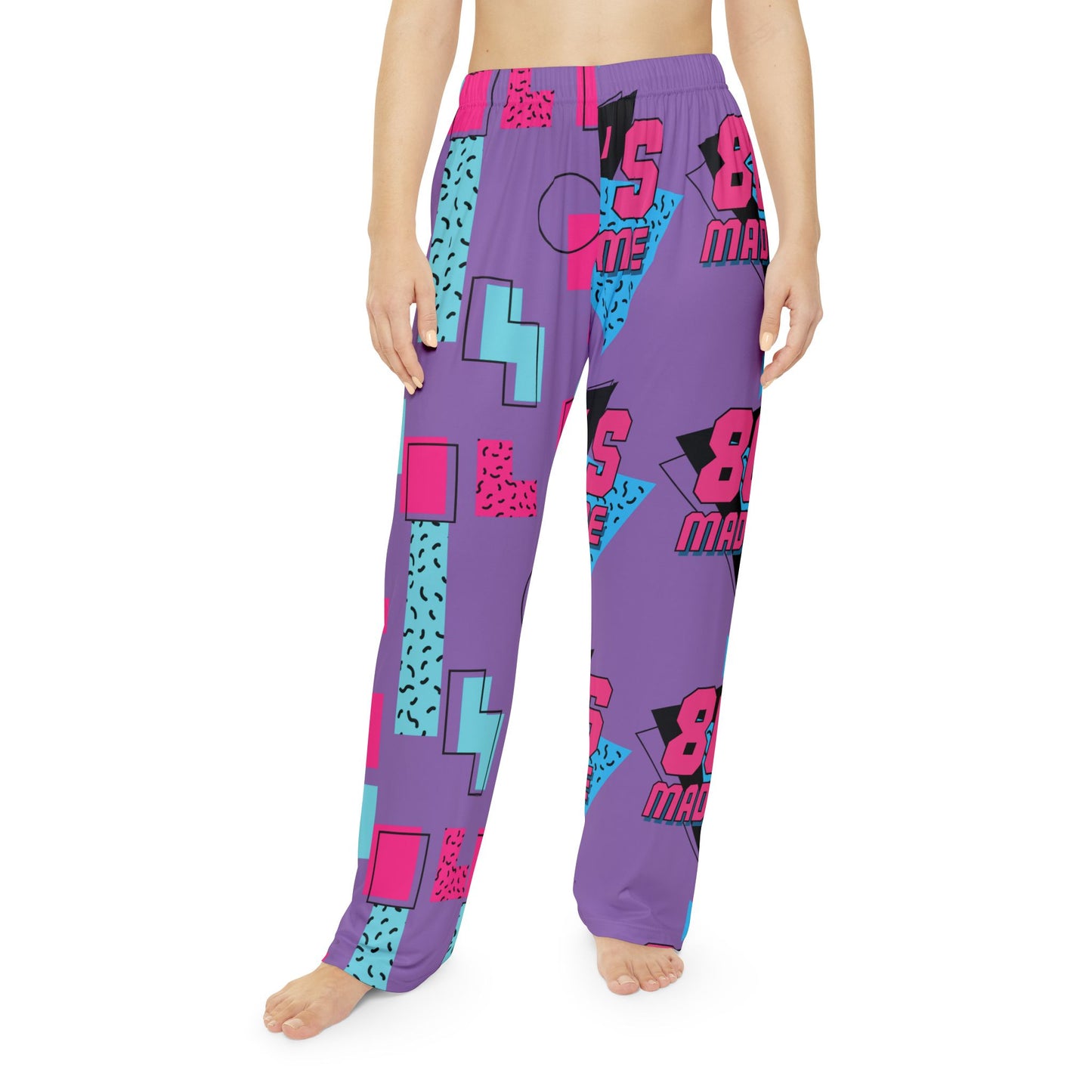 Retro 80s Women's Pajama Pants - Fun and Funky Loungewear for Nostalgia Lovers