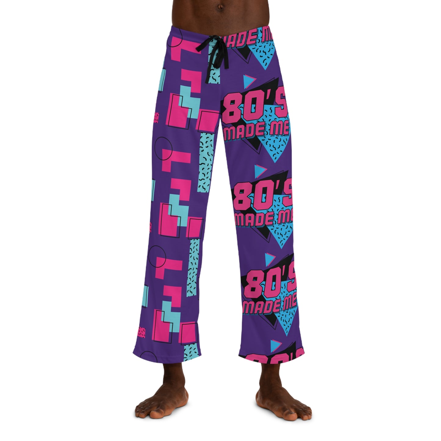 Retro 80's Men's Pajama Pants – Fun Geometric Design