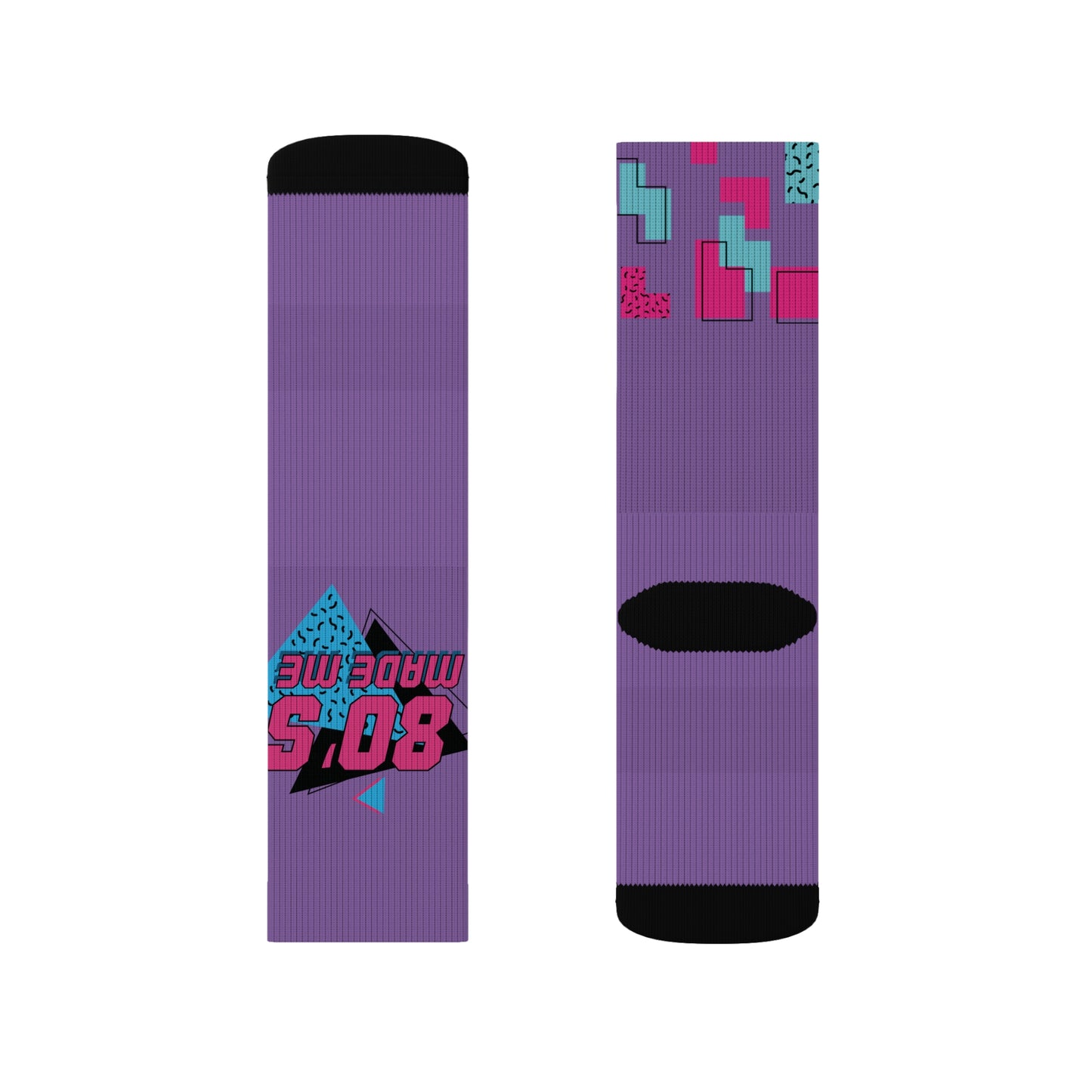 80's Retro Sublimation Socks - Fun and Funky Apparel for Nostalgic Vibes
