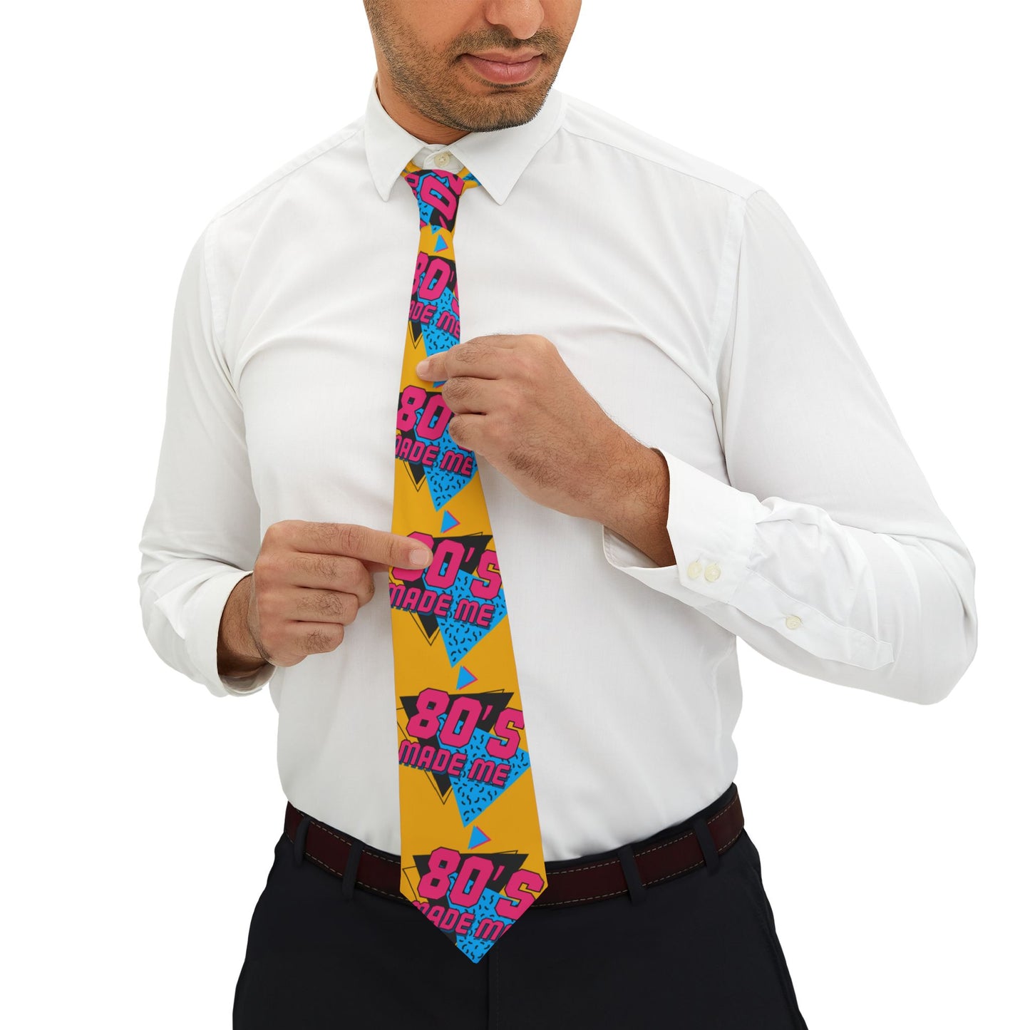 Retro 80's Necktie - Bold Colorful Design for Nostalgic Style