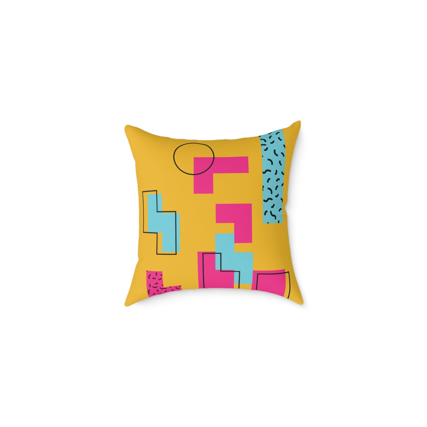 80's Retro Square Pillow - Made Me Design for Nostalgic Home Decor