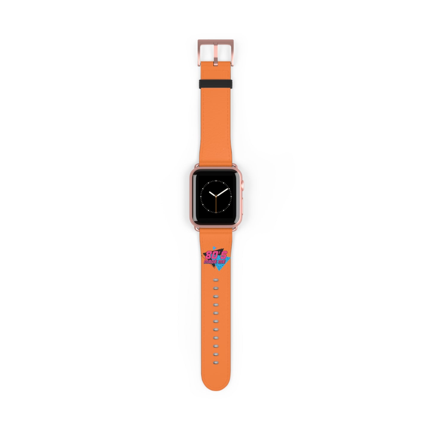 Retro 80s Watch Band - Vibrant Orange Design for Style Enthusiasts
