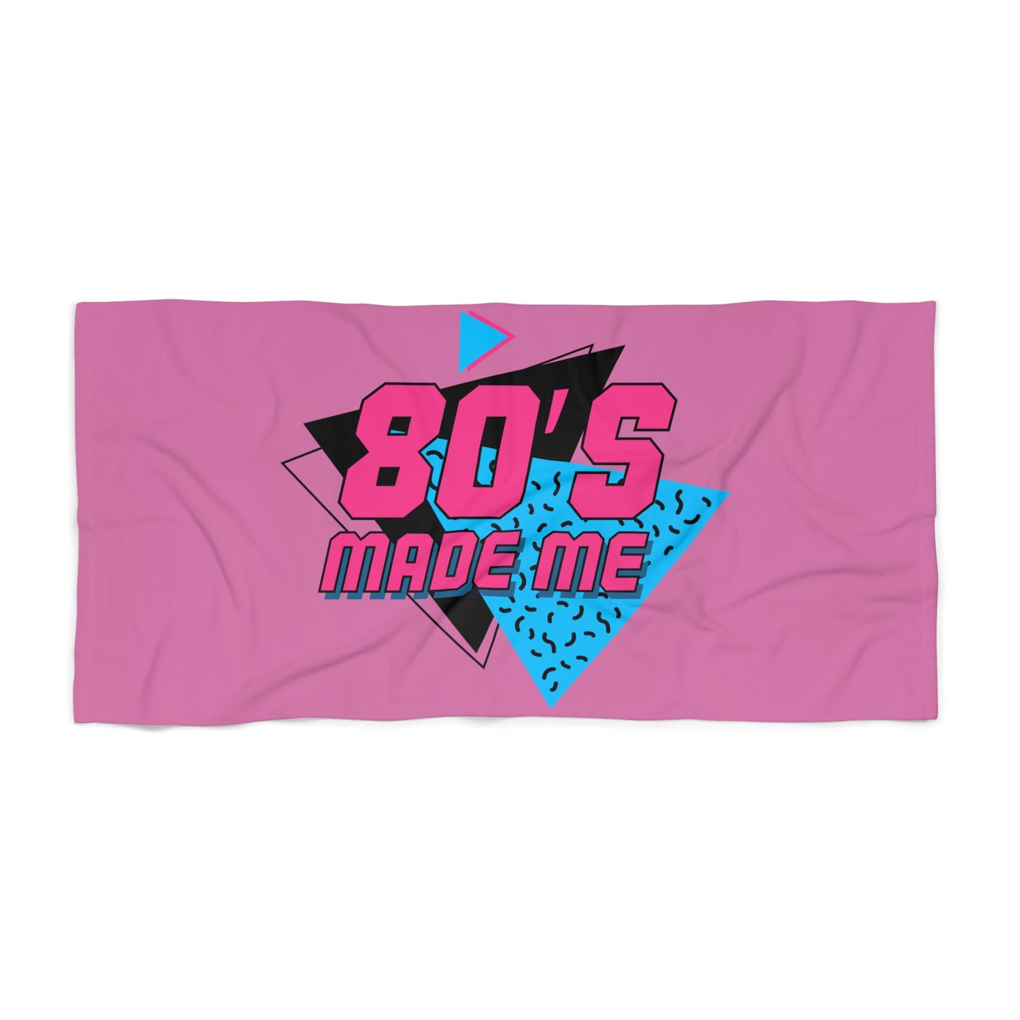Retro 80s Made Me Beach Towel