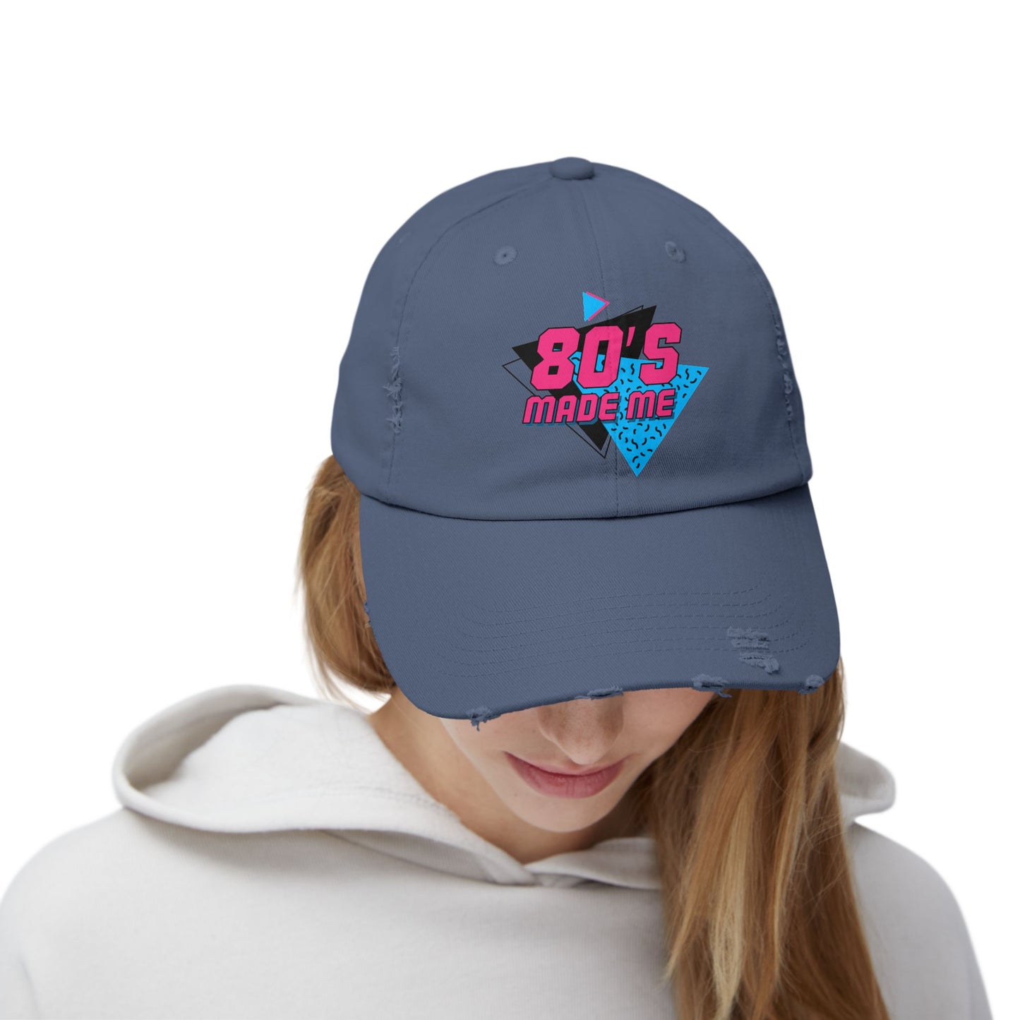 Retro 80's Distressed Cap - Vintage Style Hat for Nostalgic Vibes