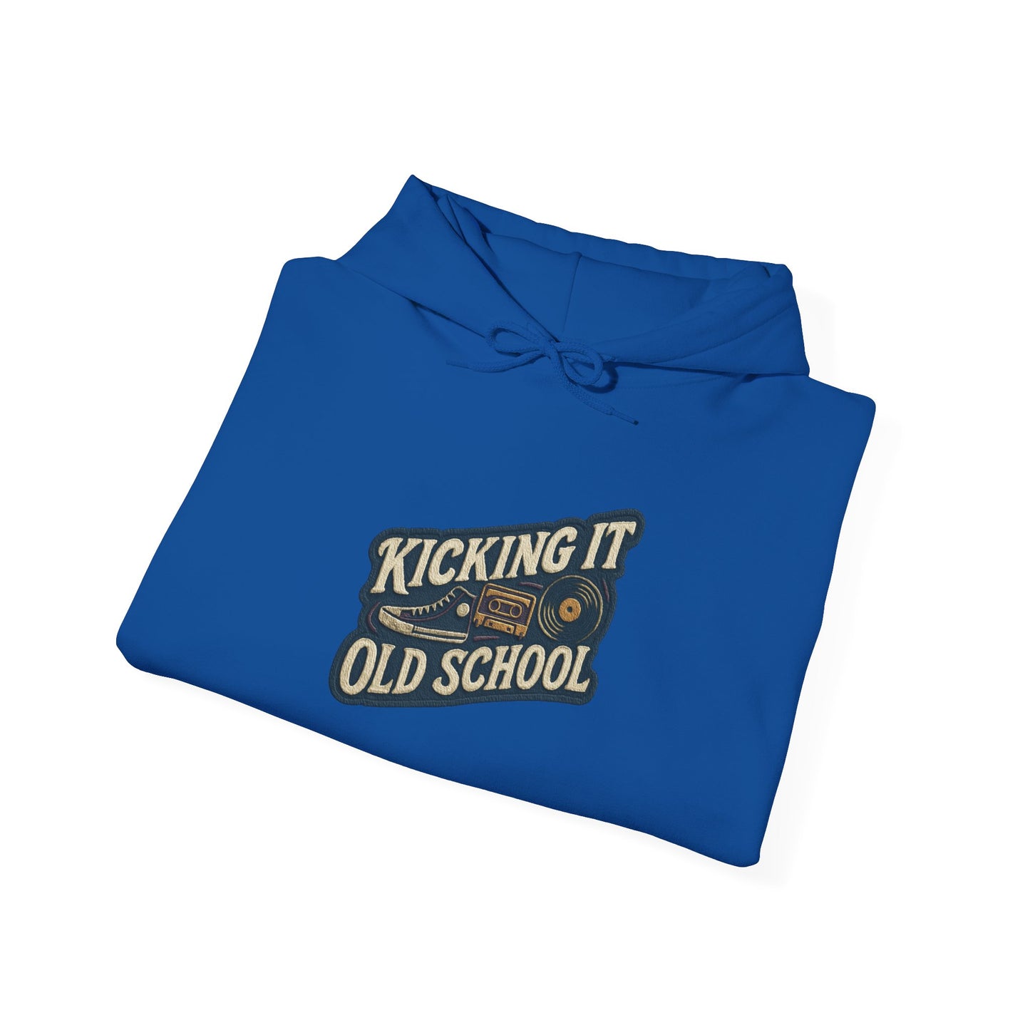 Old School Vibes Hoodie - "Kicking It Old School" Retro Graphic Sweatshirt