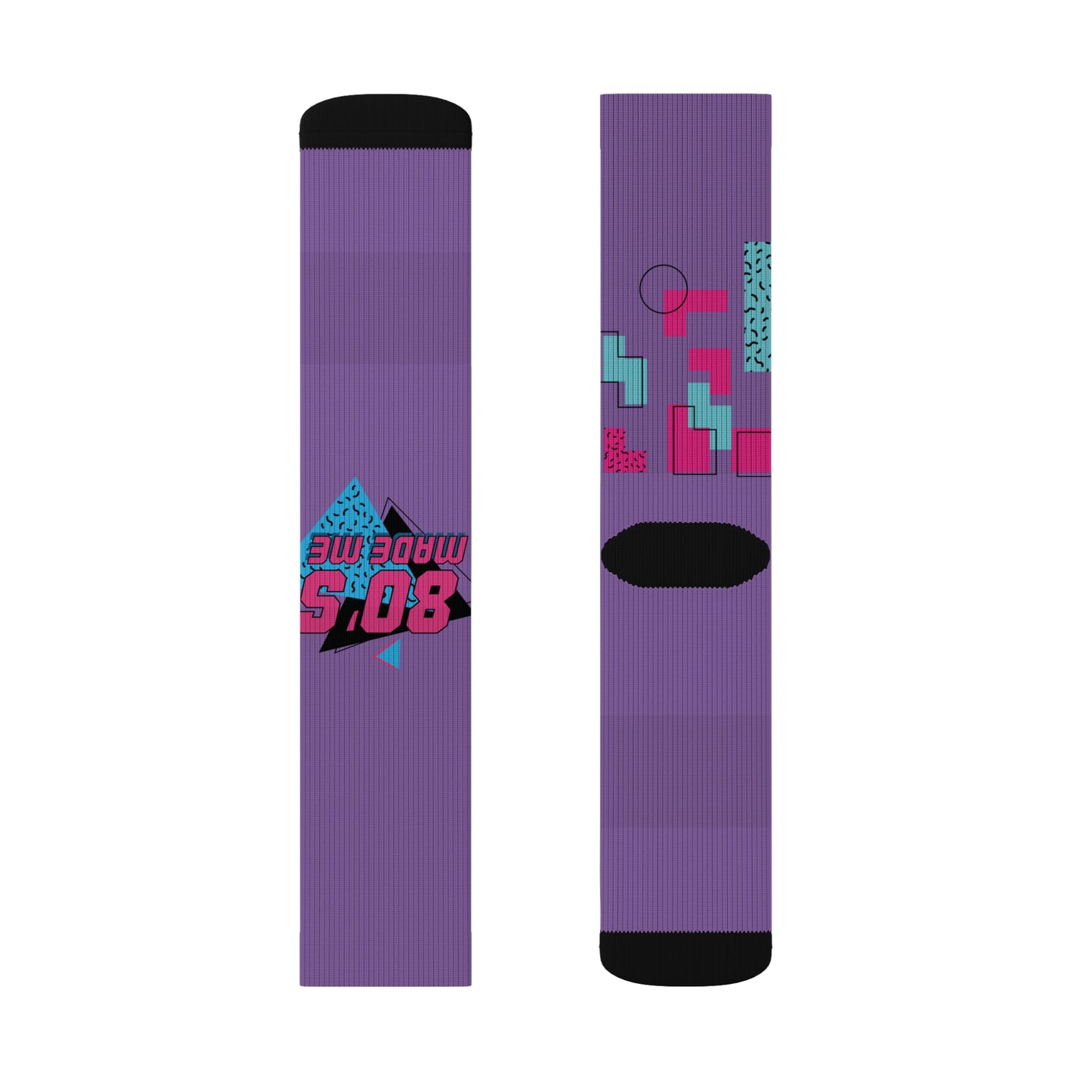 80's Retro Sublimation Socks - Fun and Funky Apparel for Nostalgic Vibes
