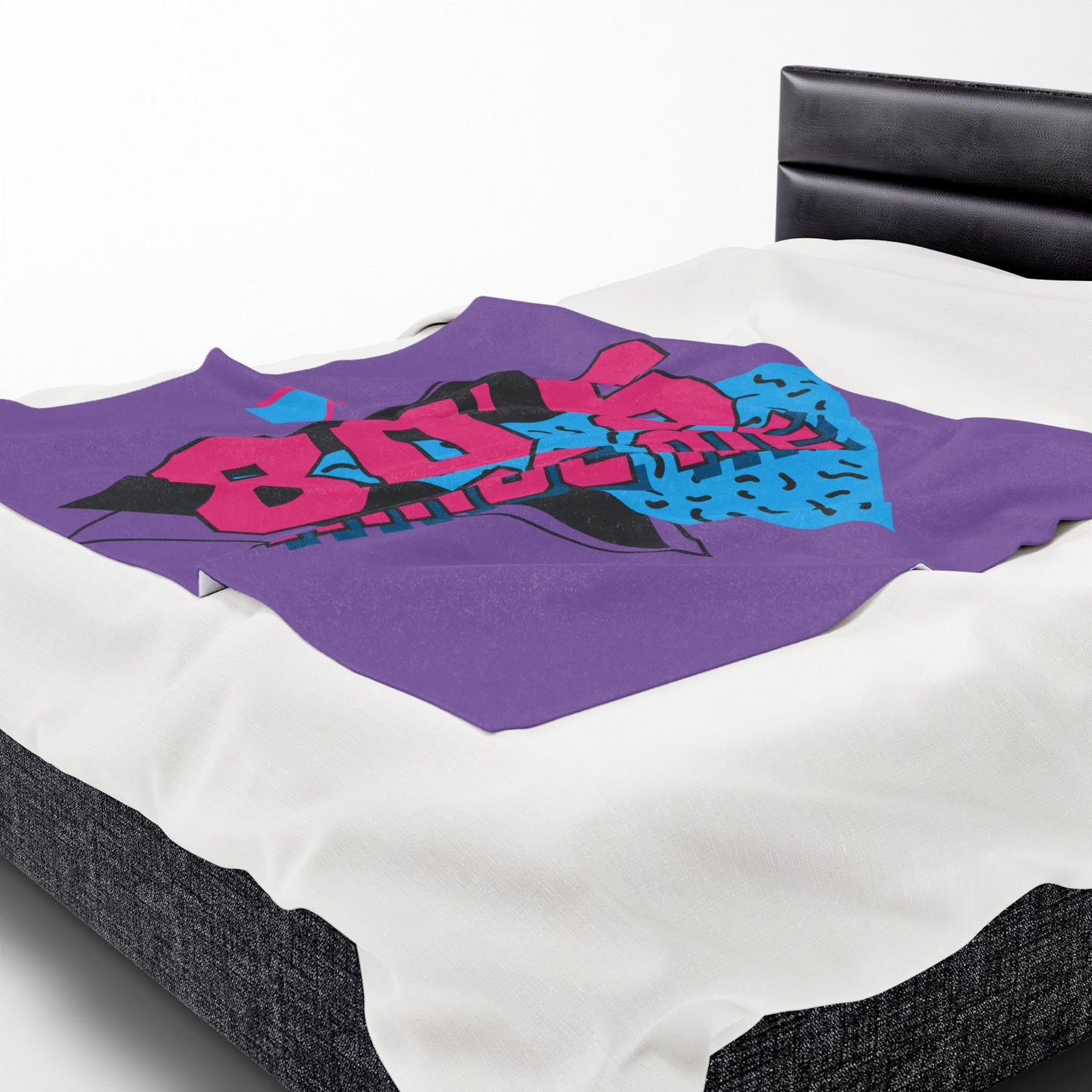 Retro 80's Made Me Velveteen Plush Blanket - Cozy Throw for Nostalgia Fans
