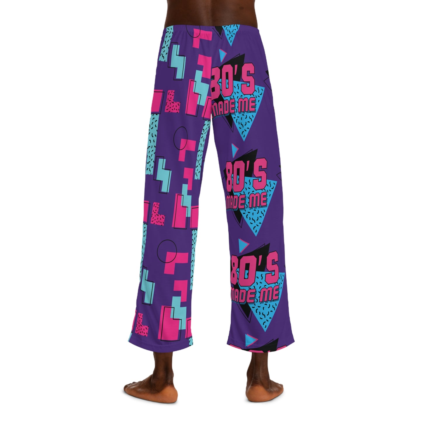 Retro 80's Men's Pajama Pants – Fun Geometric Design