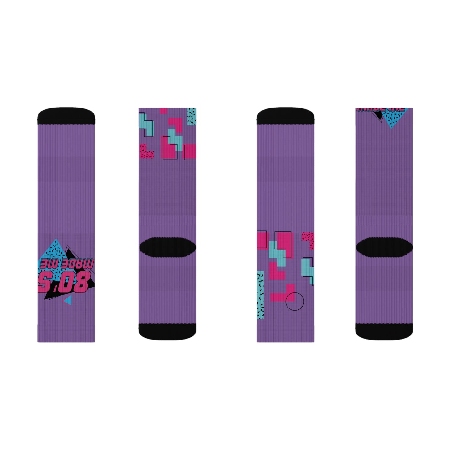 80's Retro Sublimation Socks - Fun and Funky Apparel for Nostalgic Vibes