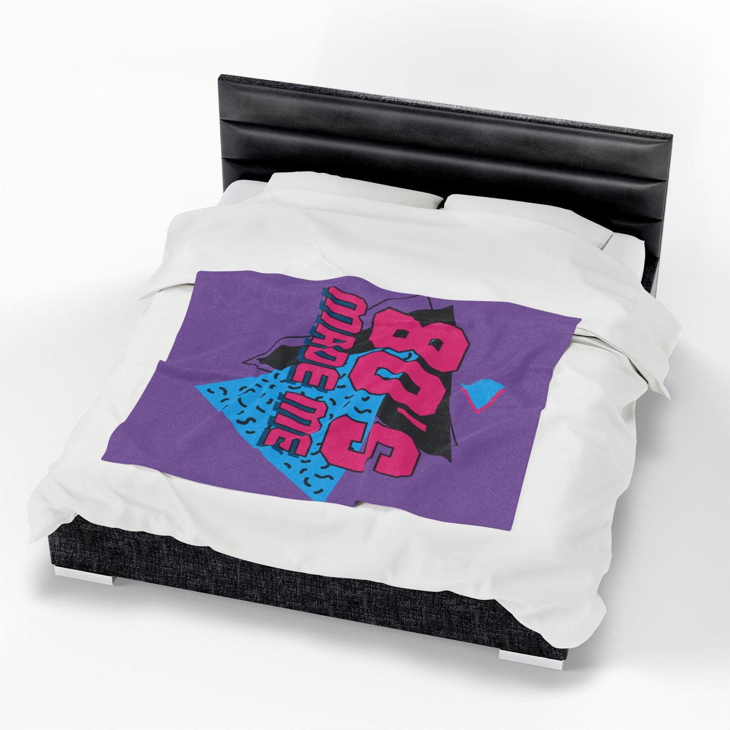 Retro 80's Made Me Velveteen Plush Blanket - Cozy Throw for Nostalgia Fans