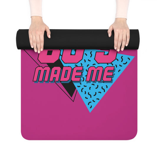 Retro 80s Yoga Mat - Vibrant Workout Mat with Colorful Design