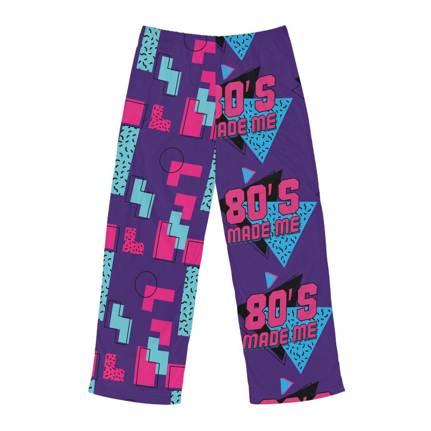 Retro 80's Men's Pajama Pants – Fun Geometric Design