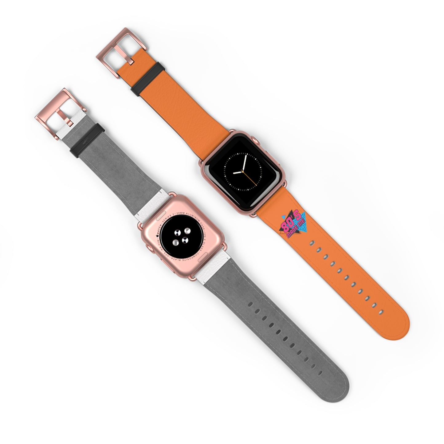 Retro 80s Watch Band - Vibrant Orange Design for Style Enthusiasts