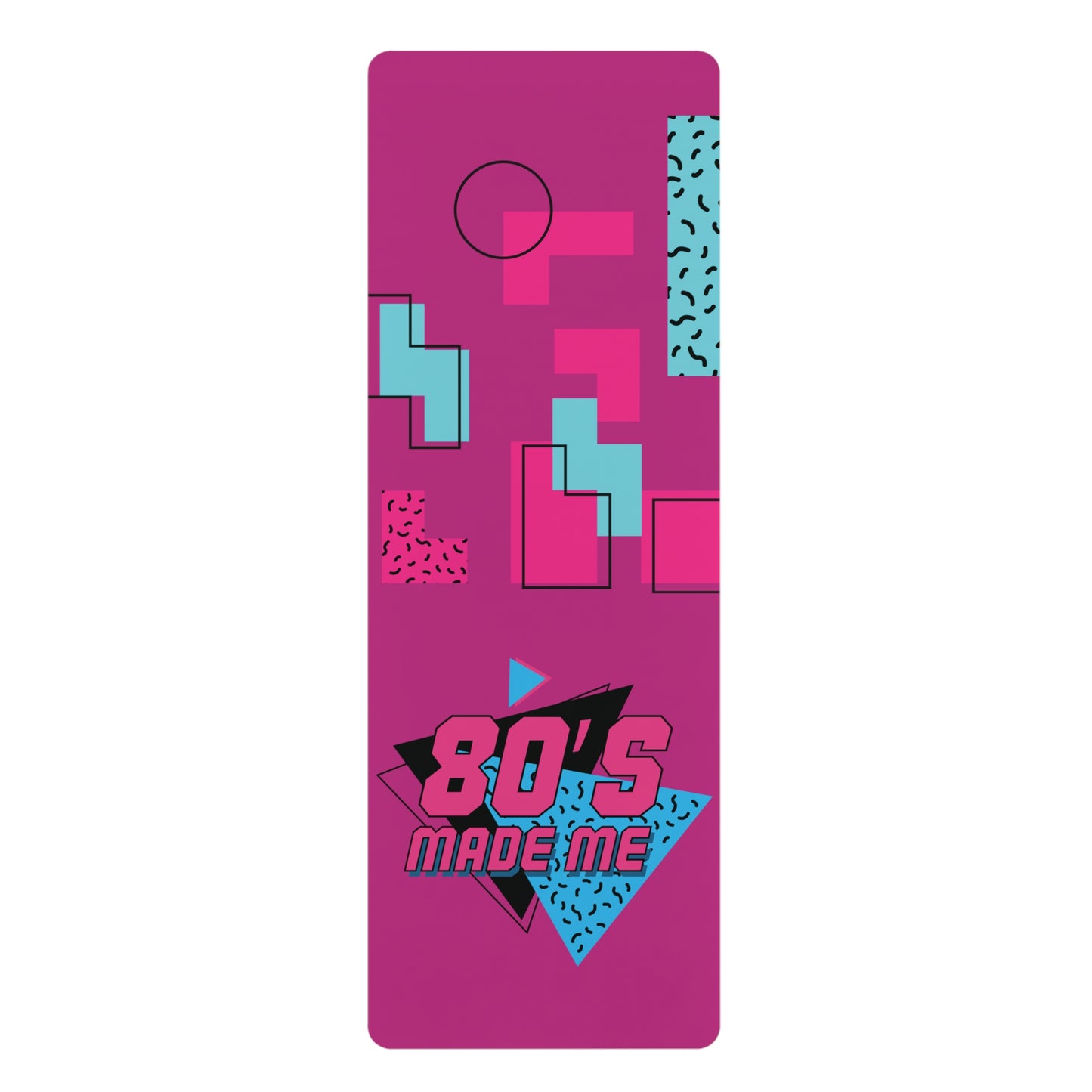 Retro 80s Yoga Mat - Vibrant Workout Mat with Colorful Design