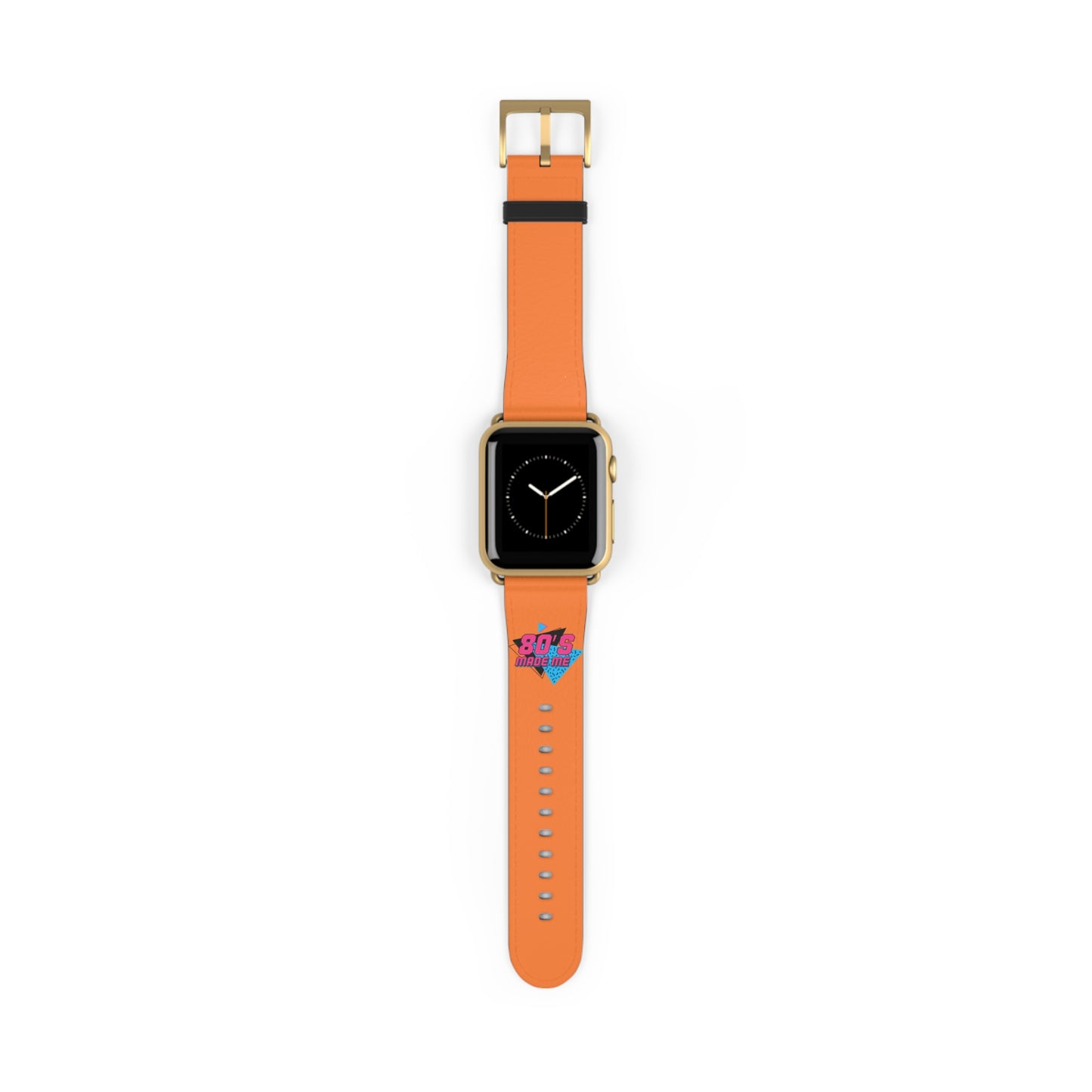Retro 80s Watch Band - Vibrant Orange Design for Style Enthusiasts