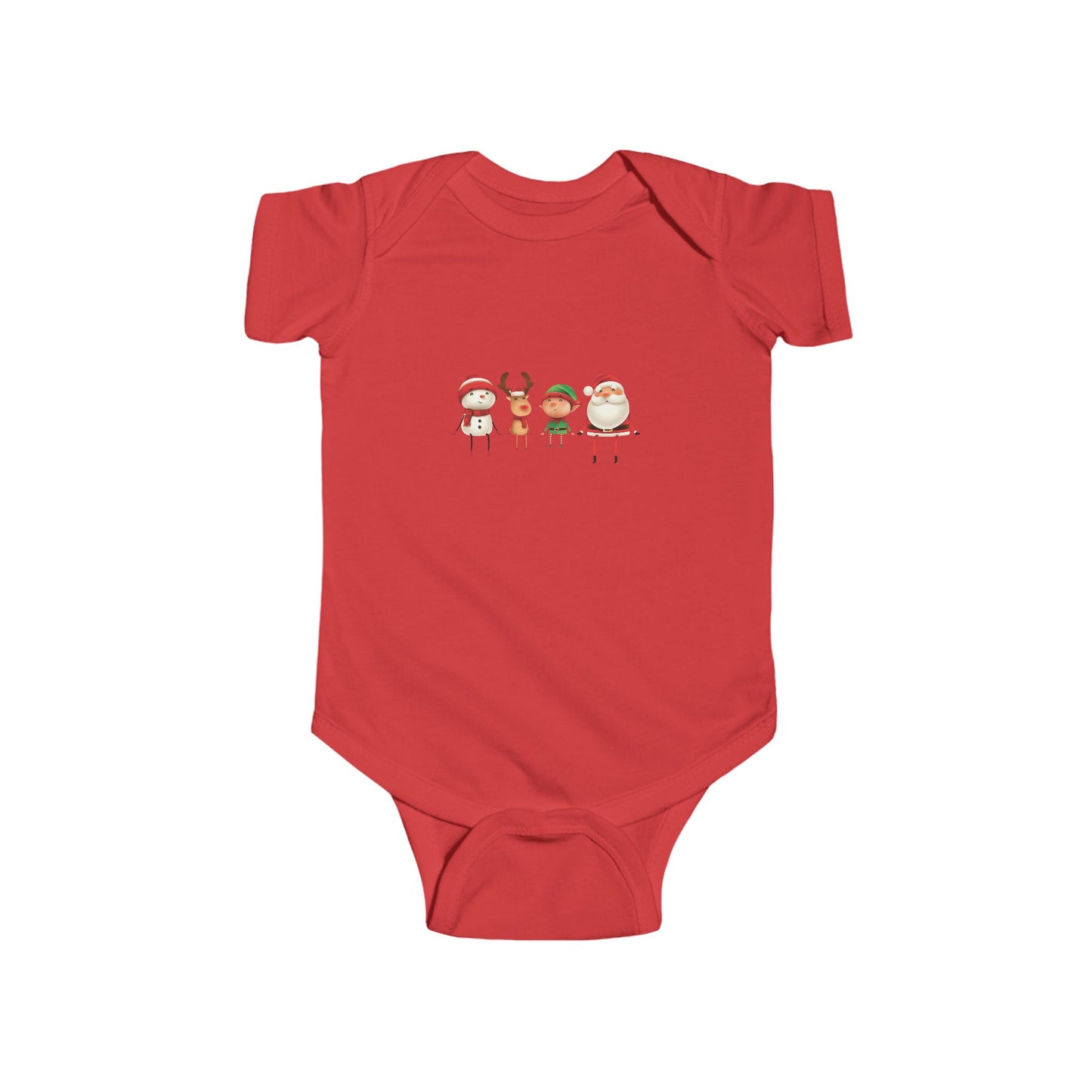Cute Christmas Crew Infant Bodysuit — Santa, Elf & Friends Holiday Baby Onesie
