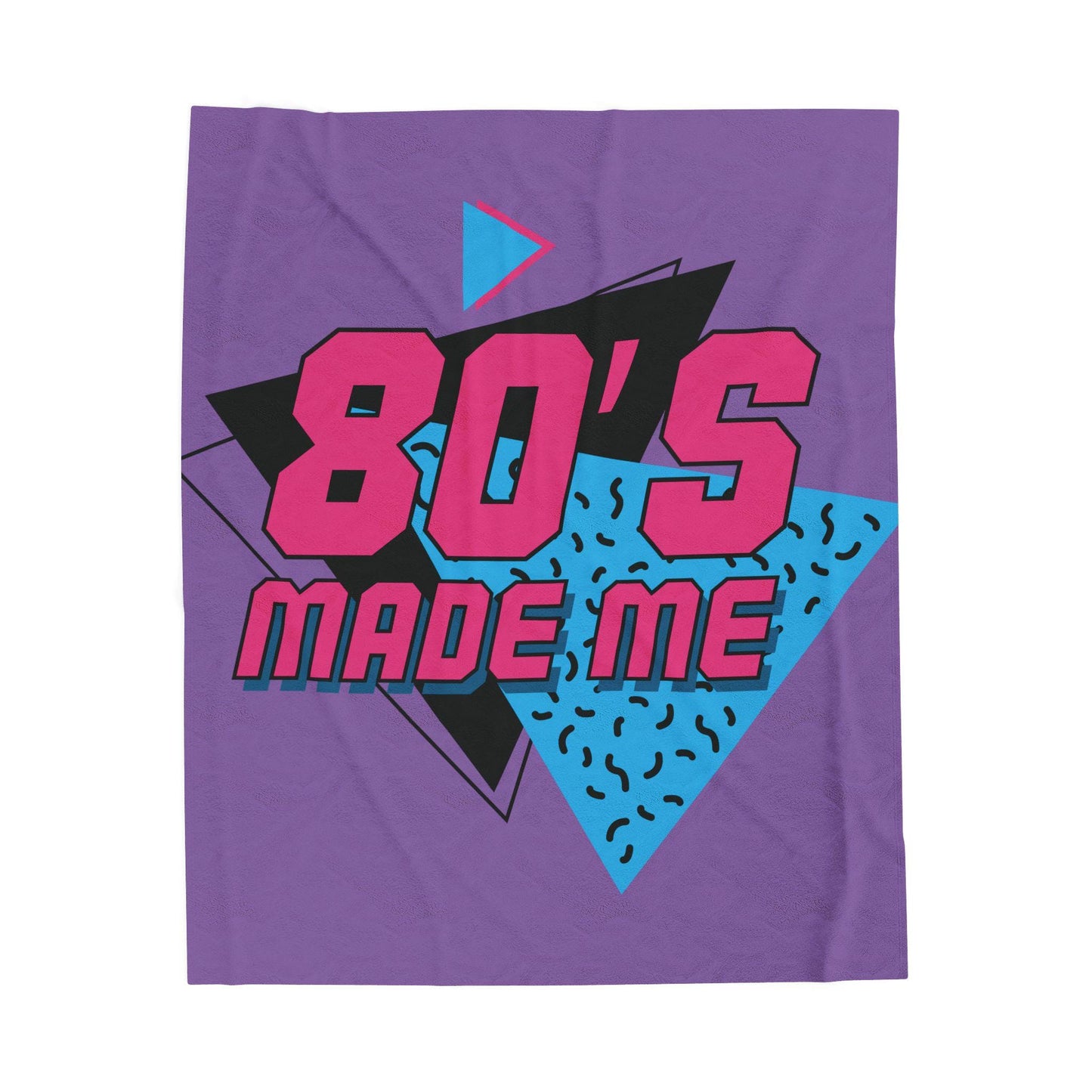 Retro 80's Made Me Velveteen Plush Blanket - Cozy Throw for Nostalgia Fans
