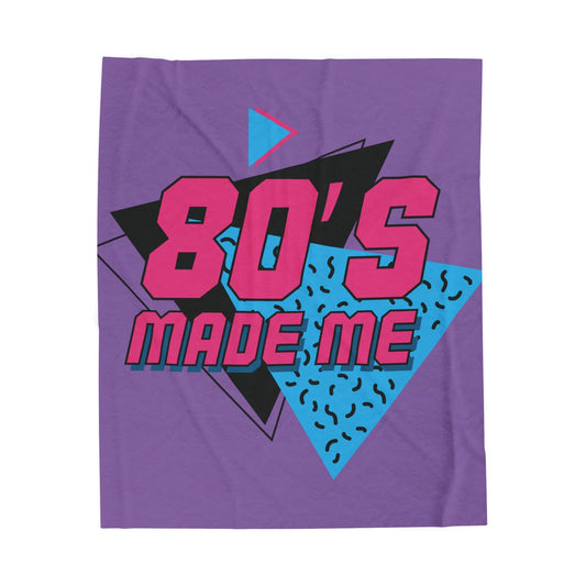 Retro 80's Made Me Velveteen Plush Blanket - Cozy Throw for Nostalgia Fans