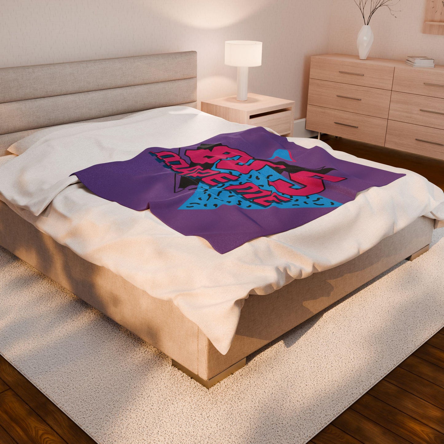 Retro 80's Made Me Velveteen Plush Blanket - Cozy Throw for Nostalgia Fans