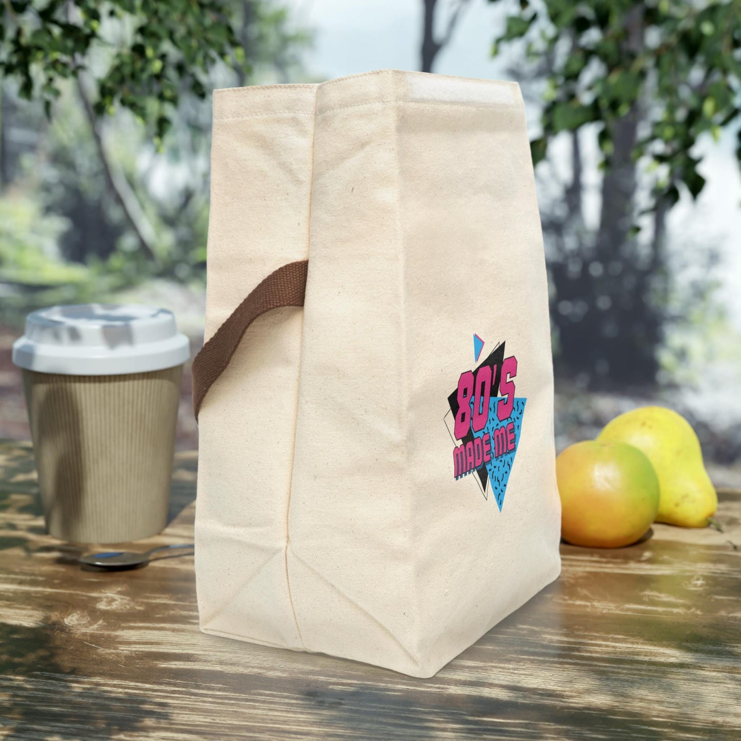 Retro 80's Canvas Lunch Bag, Lunch Tote