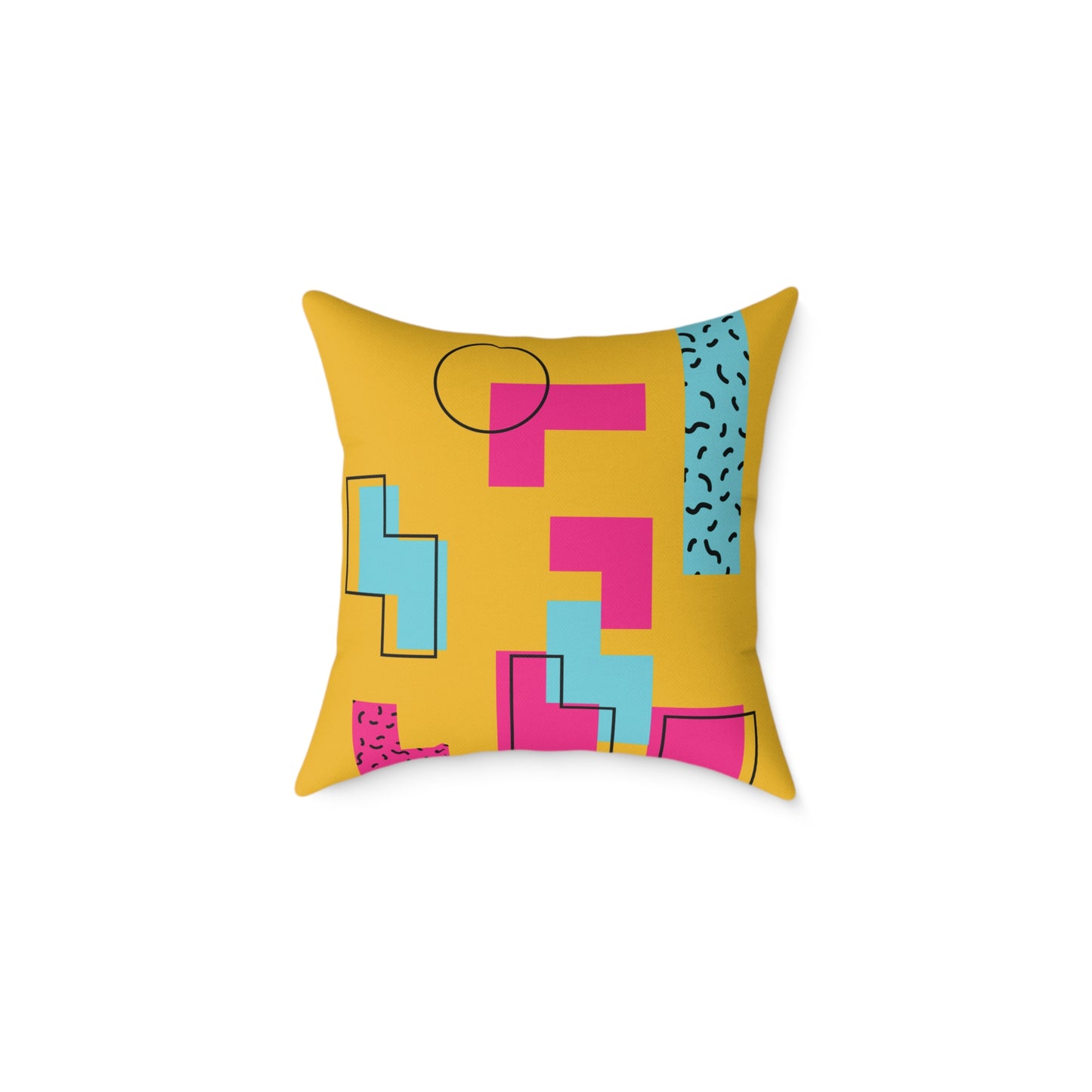 80's Retro Square Pillow - Made Me Design for Nostalgic Home Decor