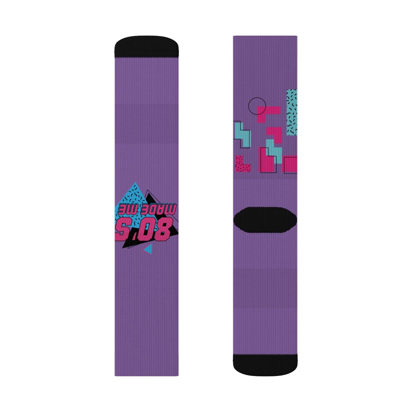 80's Retro Sublimation Socks - Fun and Funky Apparel for Nostalgic Vibes