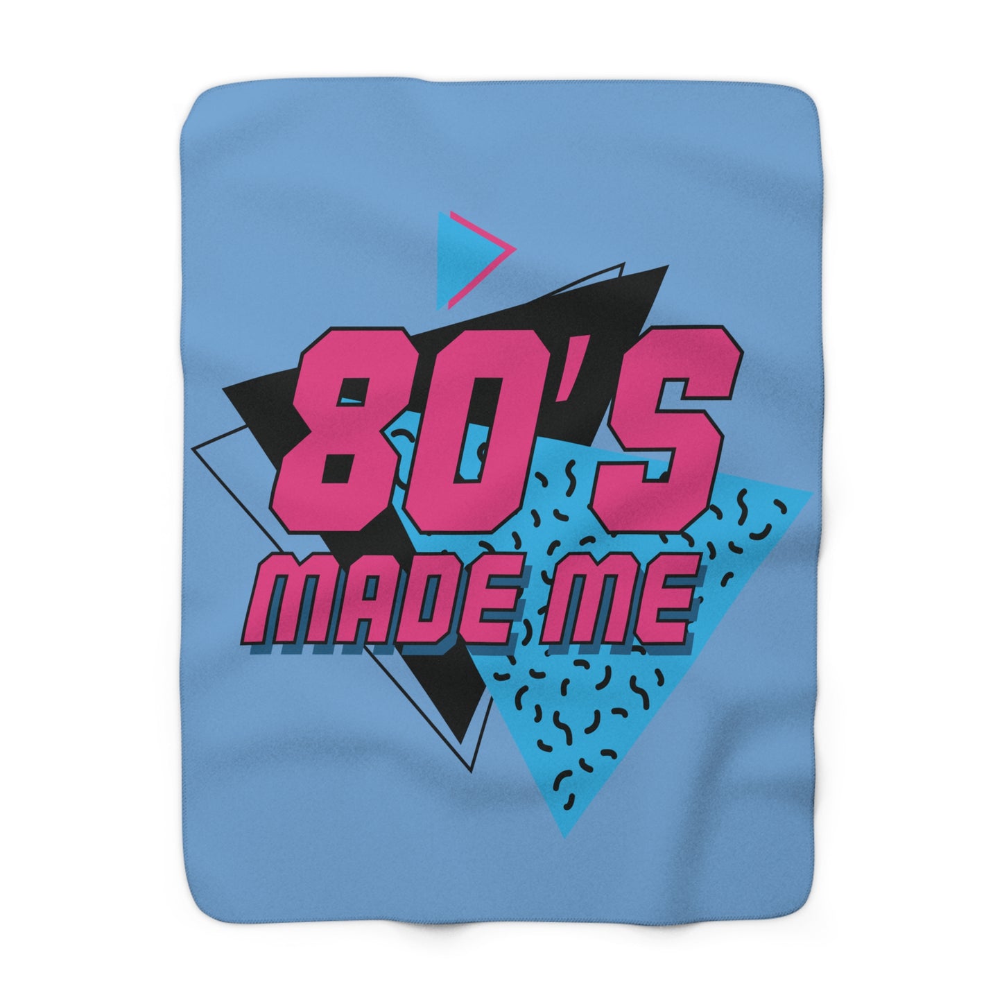 80's Retro Sherpa Fleece Blanket - Cozy Nostalgia for Your Home Decor