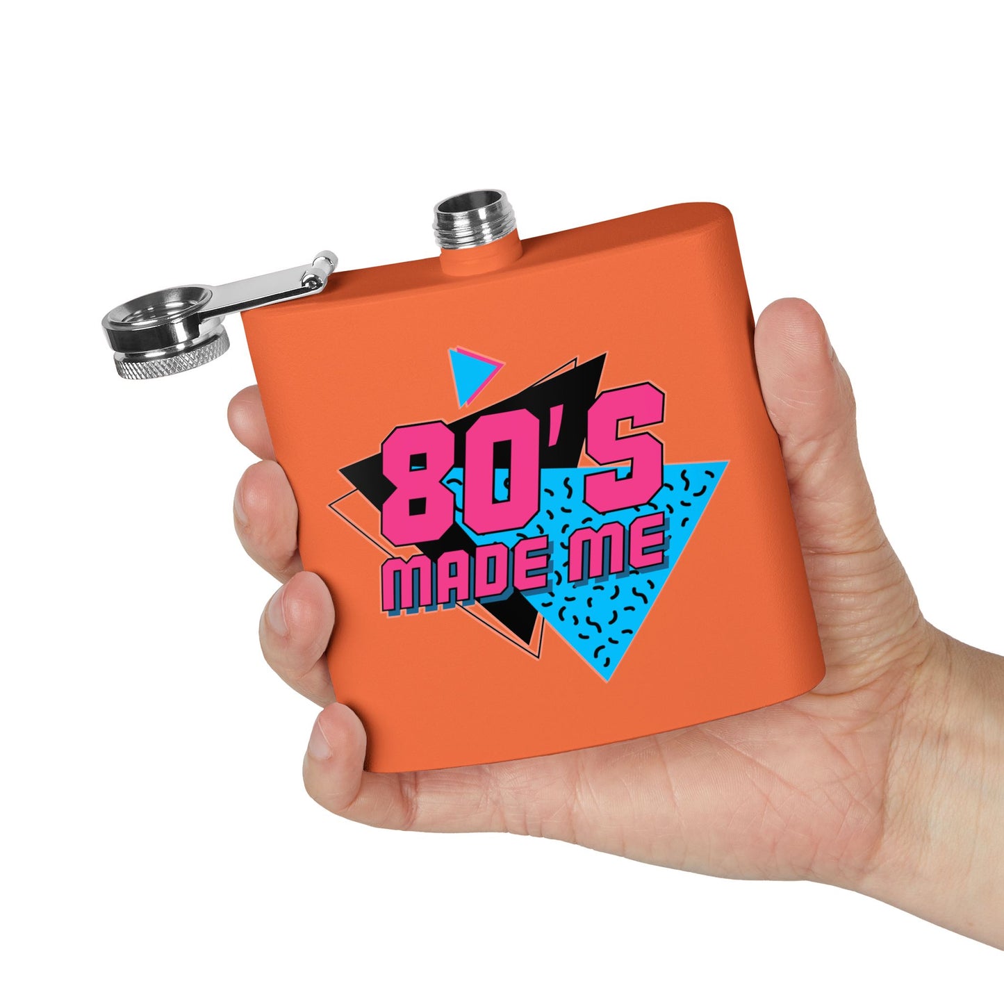 Retro 80's Flask - 6oz Stainless Steel Drinkware