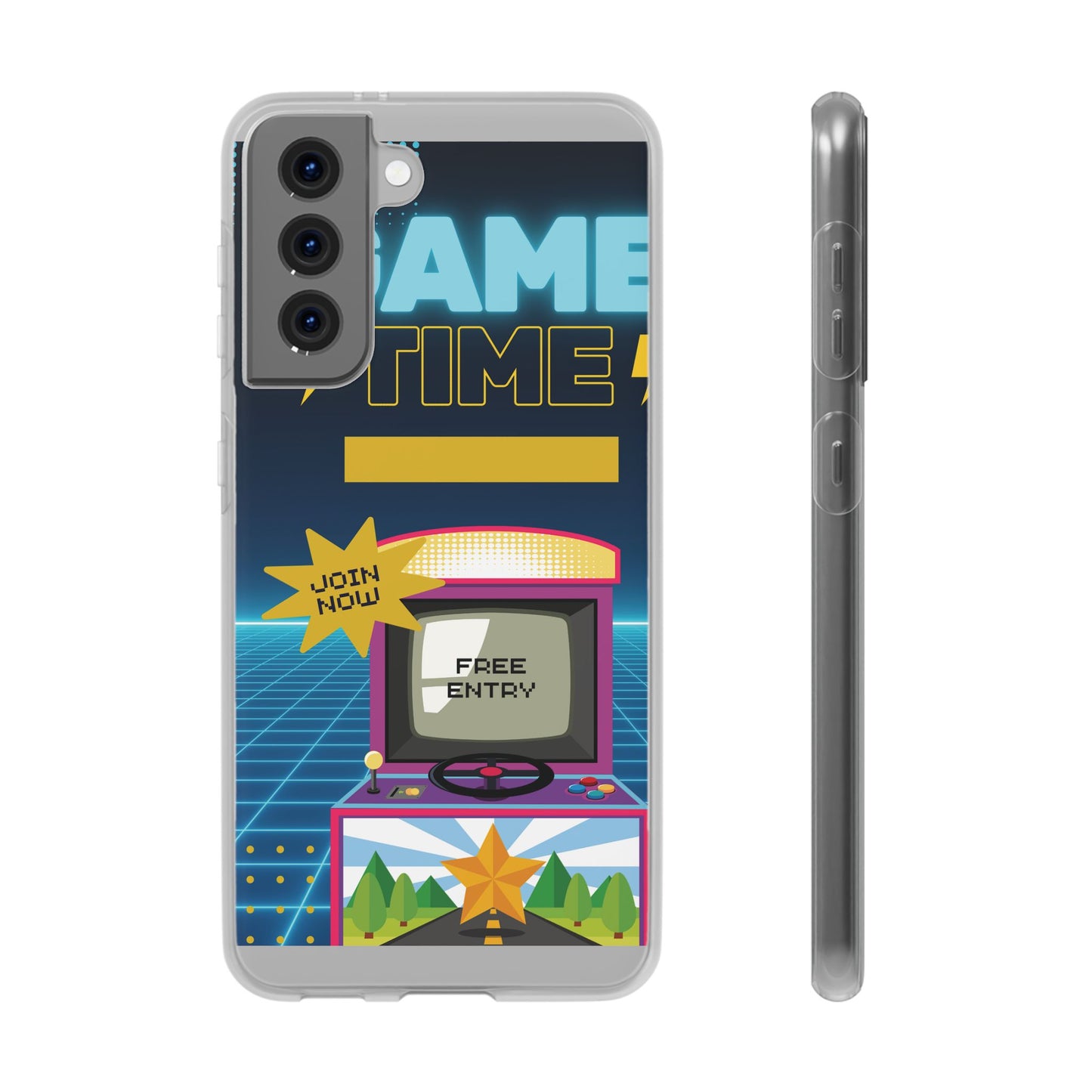 Retro Arcade Game Time Phone Case — 'Game Time' Flexi Phone Cover
