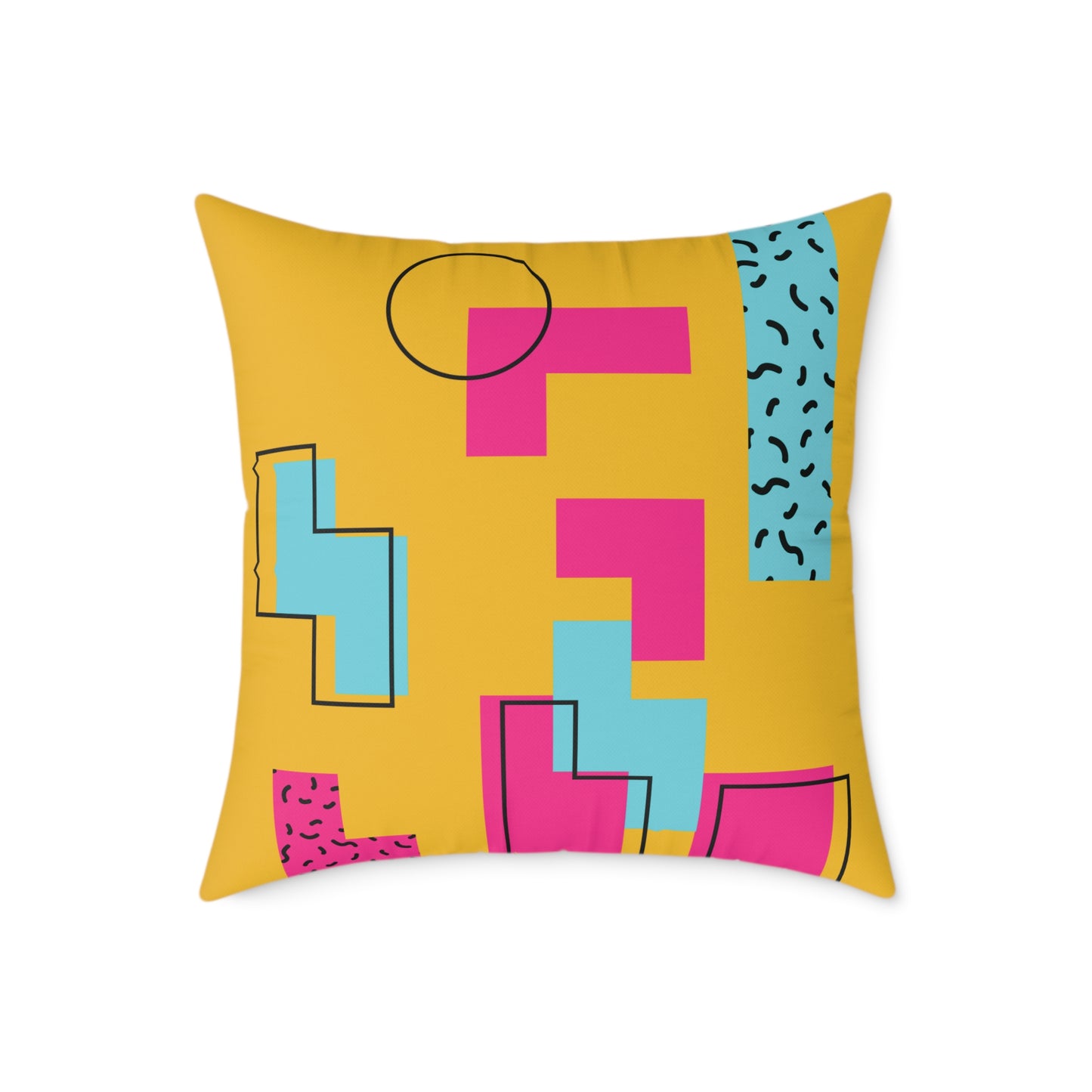 80's Retro Square Pillow - Made Me Design for Nostalgic Home Decor