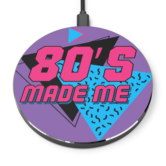 80's Made Me Wireless Charger — Retro 80s Geometric Phone Charging Pad