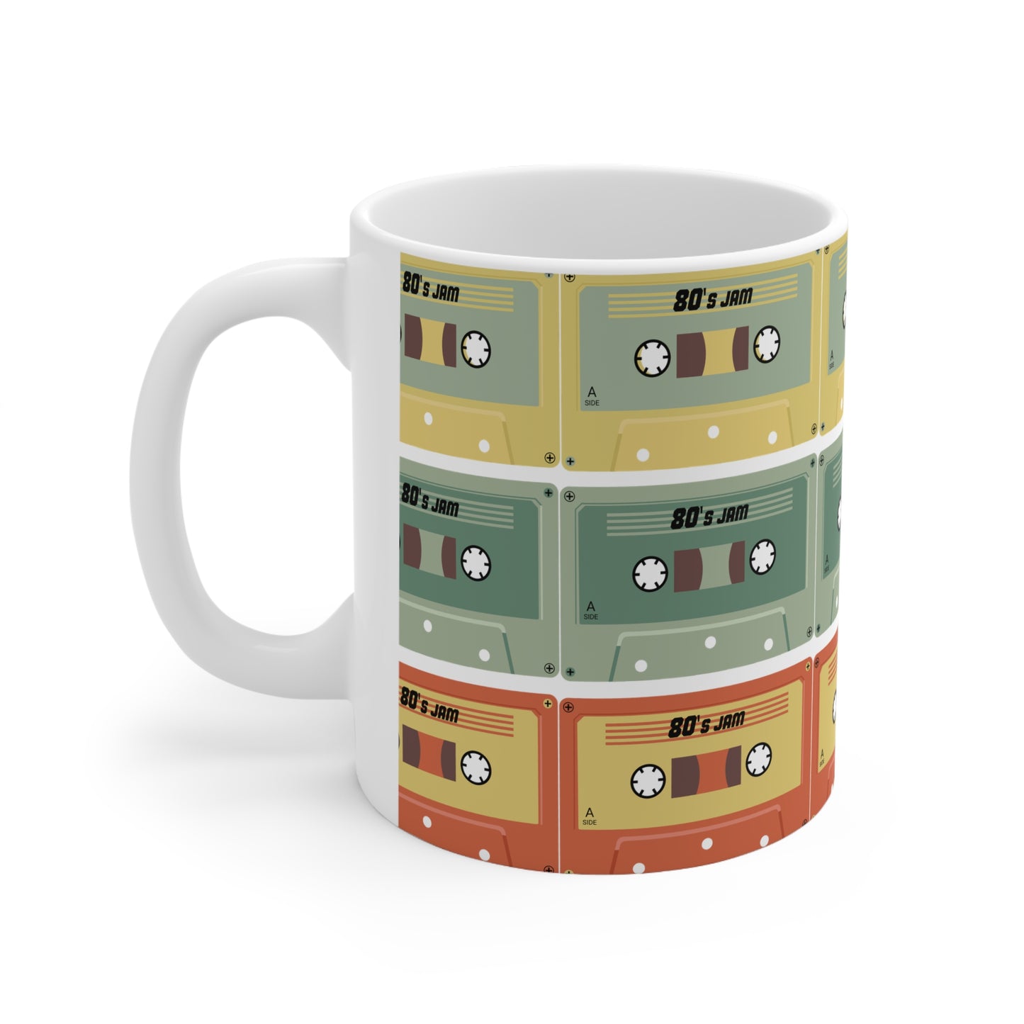 Retro Cassette Tape Coffee Mug — 11oz & 15oz Vintage 80s Music Design