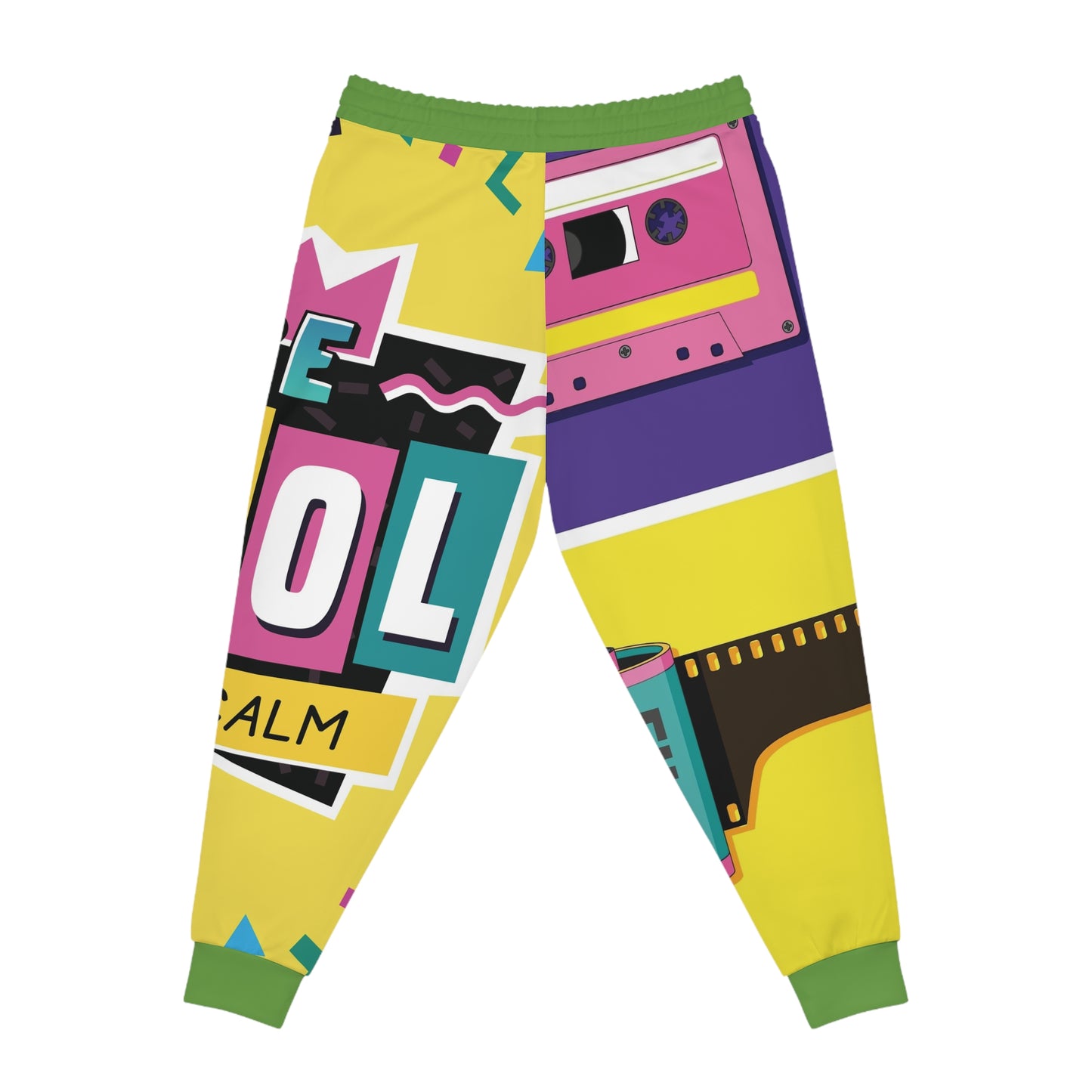 Retro Vibe Joggers - Colorful AOP Athletic Pants for Casual Comfort