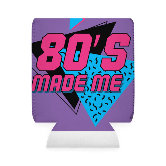 80's Made Me Can Cooler Sleeve — Retro 1980s Neon Beverage Koozie