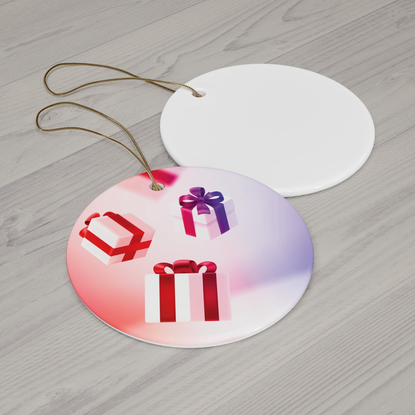 Star-Shaped Ceramic Ornament — Festive Gift Box Design Holiday Decoration