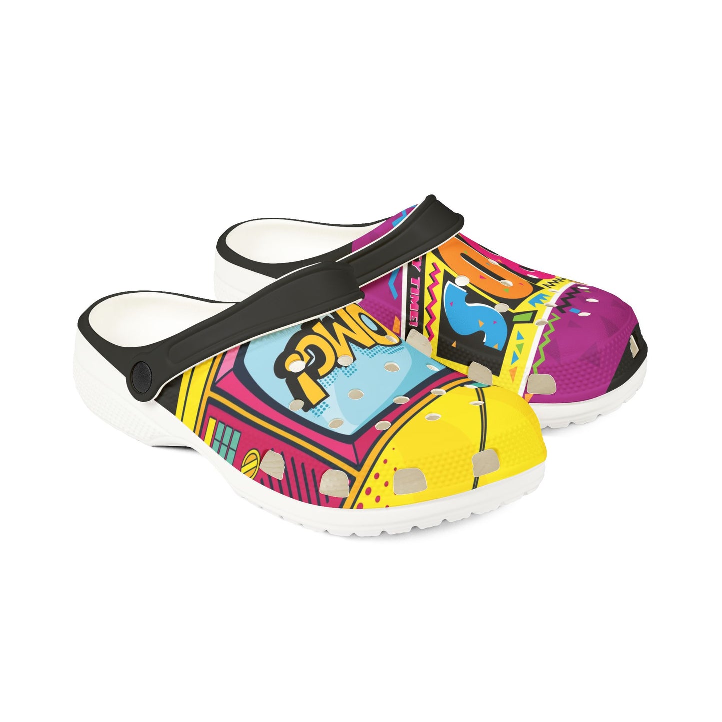 Retro 80s Pattern EVA Foam Shoes