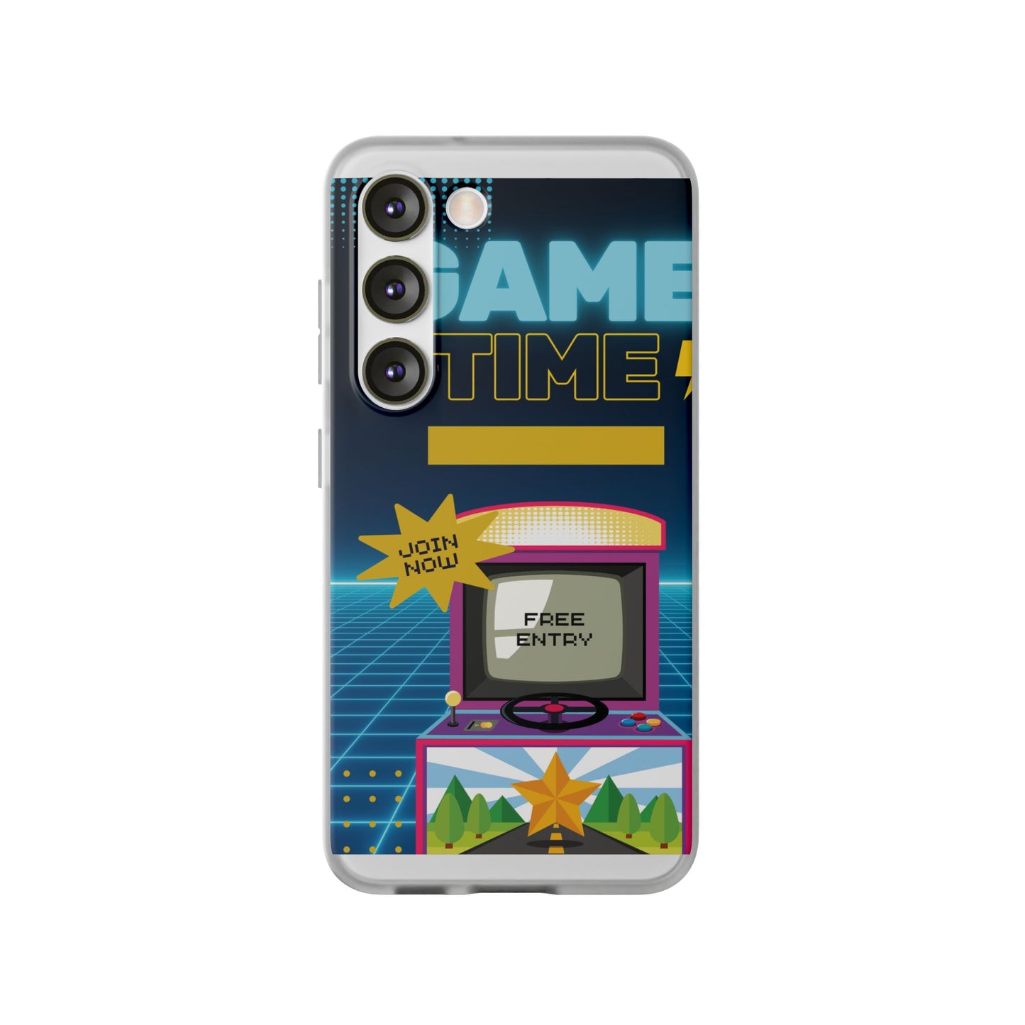 Retro Arcade Game Time Phone Case — 'Game Time' Flexi Phone Cover