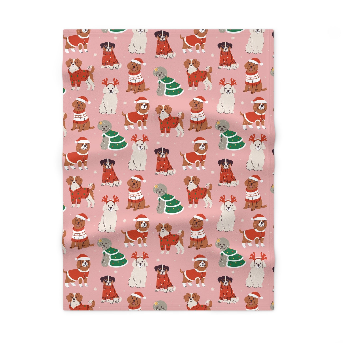 Baby Blanket — Cute Christmas Dogs Fleece Throw