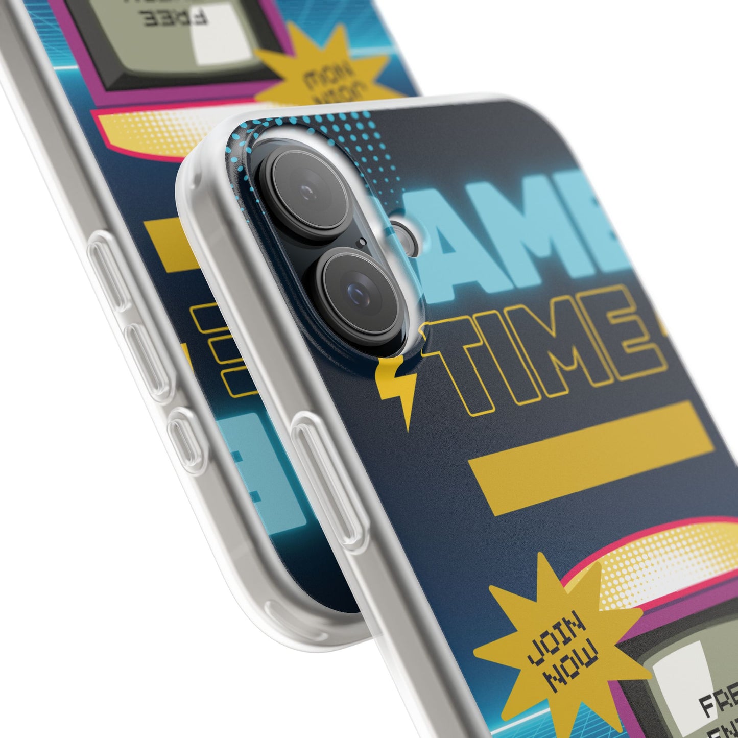 Retro Arcade Game Time Phone Case — 'Game Time' Flexi Phone Cover