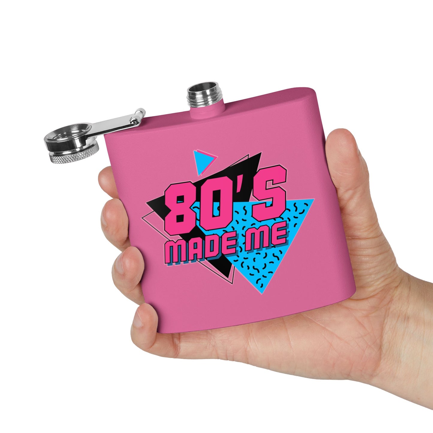 Retro 80's Flask - 6oz Stainless Steel Drinkware