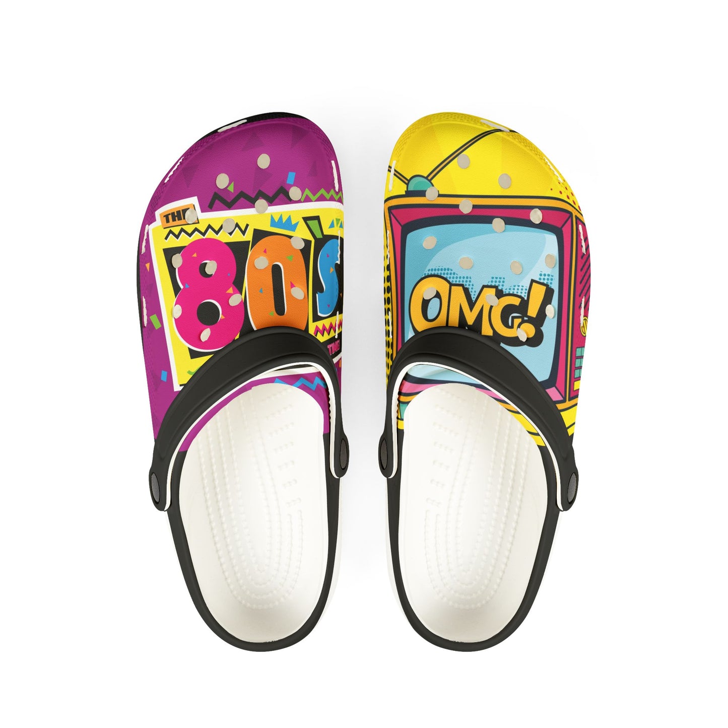 Retro 80s Pattern EVA Foam Shoes