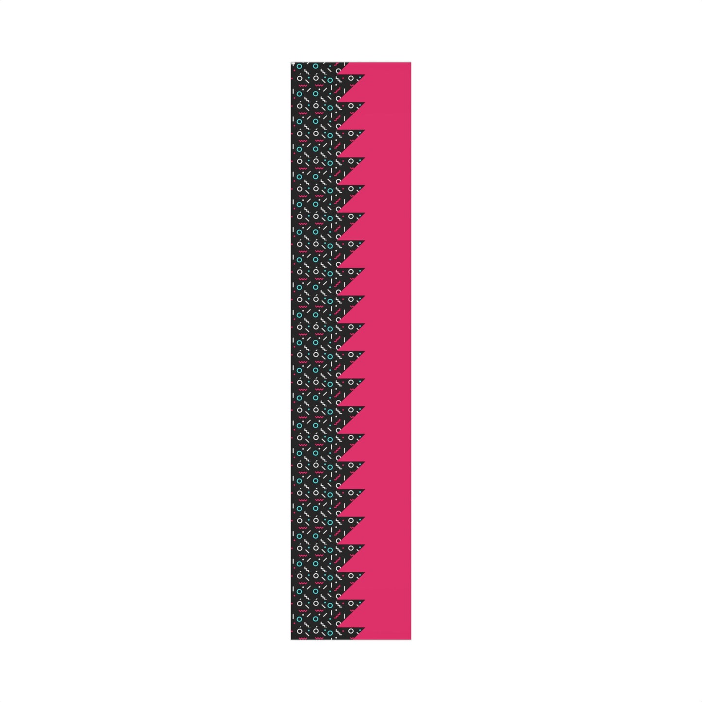 Gift Wrap Paper - Retro Pink & Black Geometric Pattern