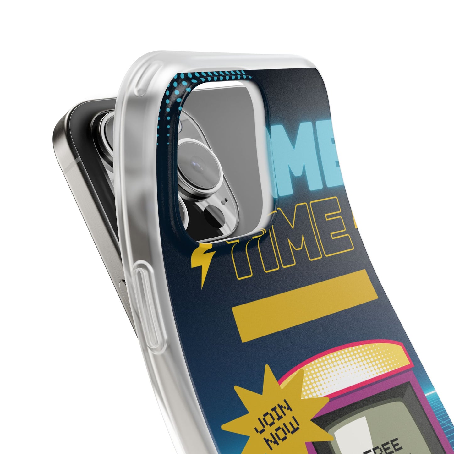 Retro Arcade Game Time Phone Case — 'Game Time' Flexi Phone Cover