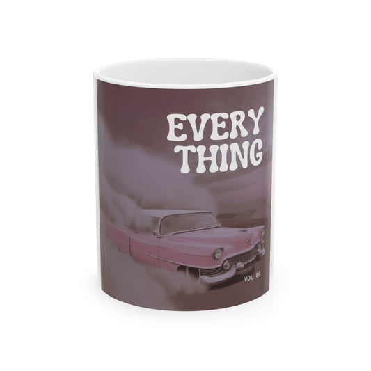 Every Thing Ceramic Mug — Retro Pink Cadillac Coffee Cup