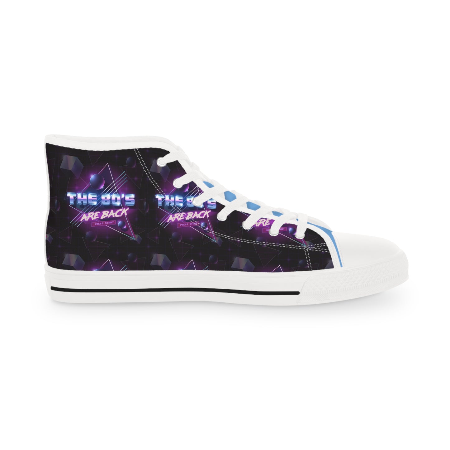 Retro Vibe High Top Sneakers - "The Boys Are Back" Design
